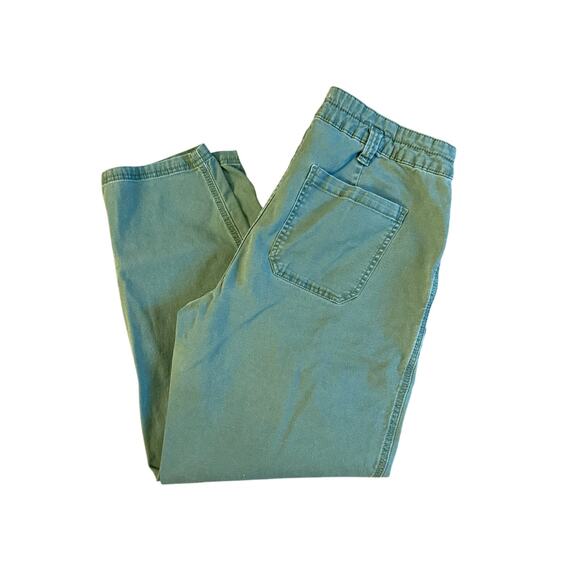 Time and True Cargo Olive Women Pants Size 14 Plus Size Green Pocket Ankle - Picture 4 of 4